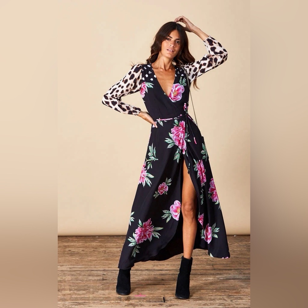 Dancing Leopard - multi wrap dress